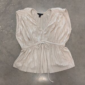 Banana Republic Cream Pleated Blouse